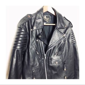 Vintage leather motorcycle jacket